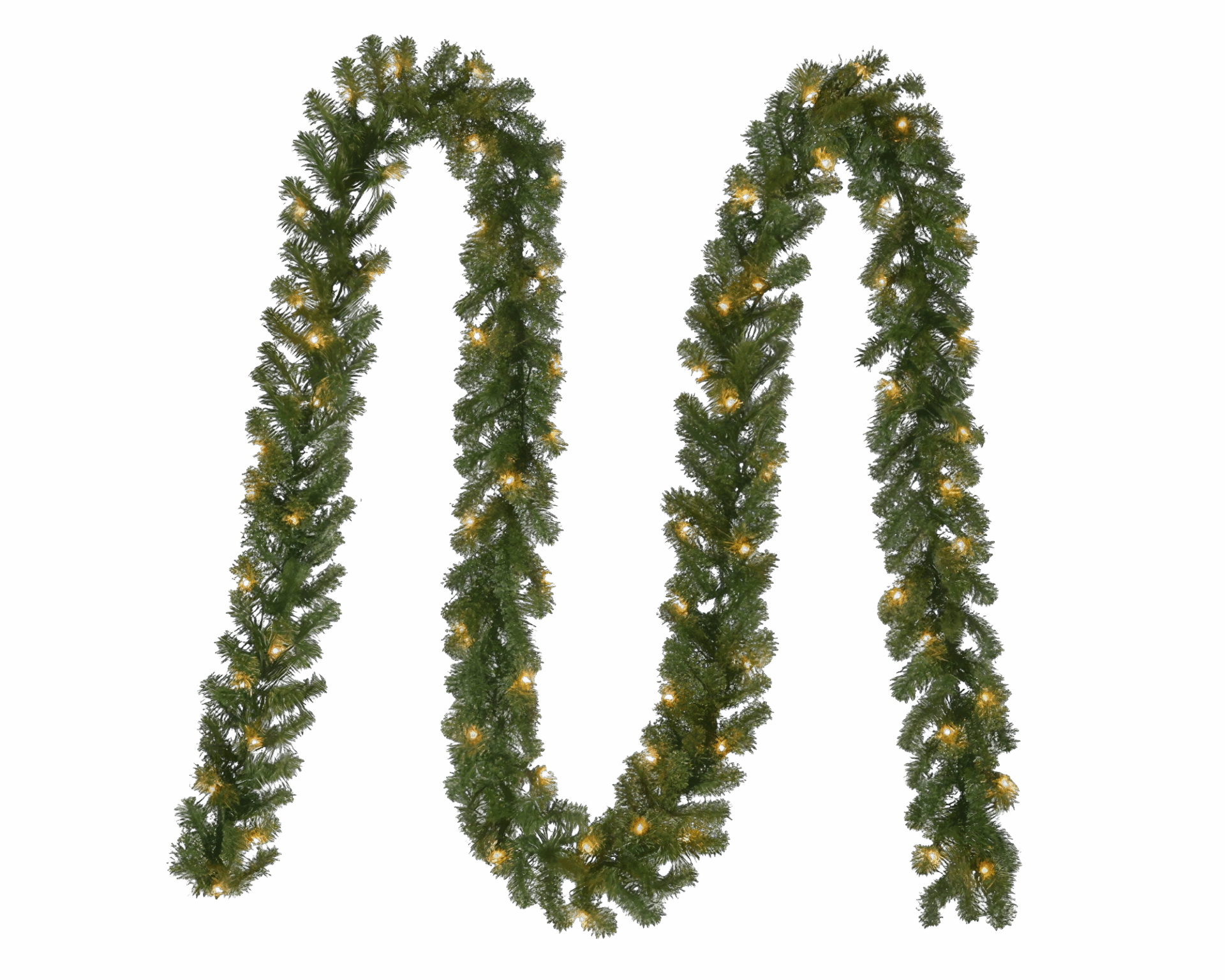 20 ft lighted garland, San Antonio, TX, professional holiday lighting.