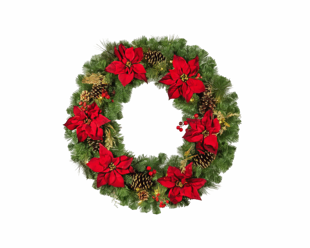 48-inch lighted wreath in San Antonio, TX with professional holiday lighting.