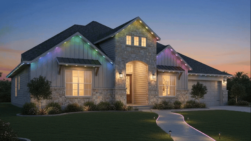 Permanent holiday roof lighting installation in San Antonio by SA Holiday Lighting