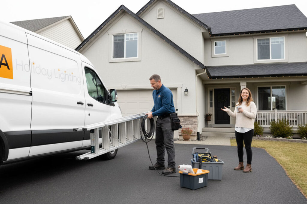 Permanent Christmas lights installation in San Antonio eliminating annual decorating hassle