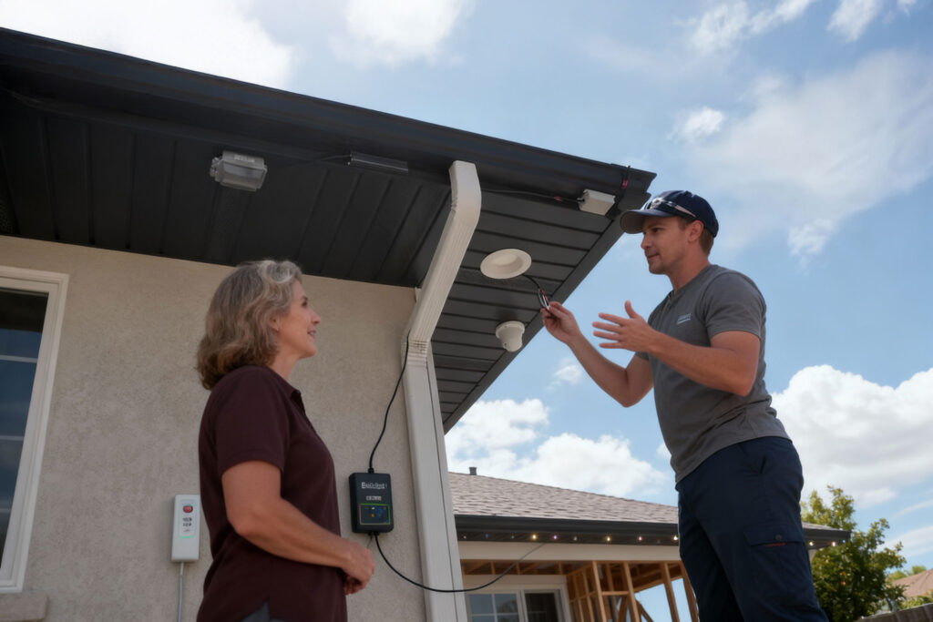 Troubleshooting smart lighting system by power cycling controller for reset in San Antonio